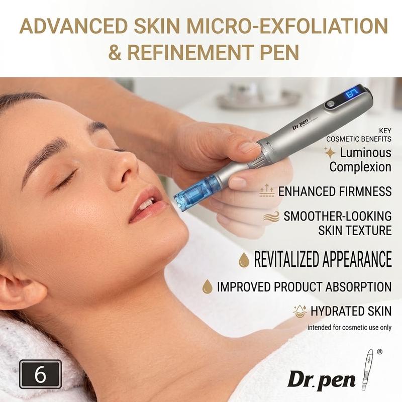 Dr.pen M8S Nano Microcrystal Skin Rejuvenation Pen, Rechargeable Device for Home Use with LED