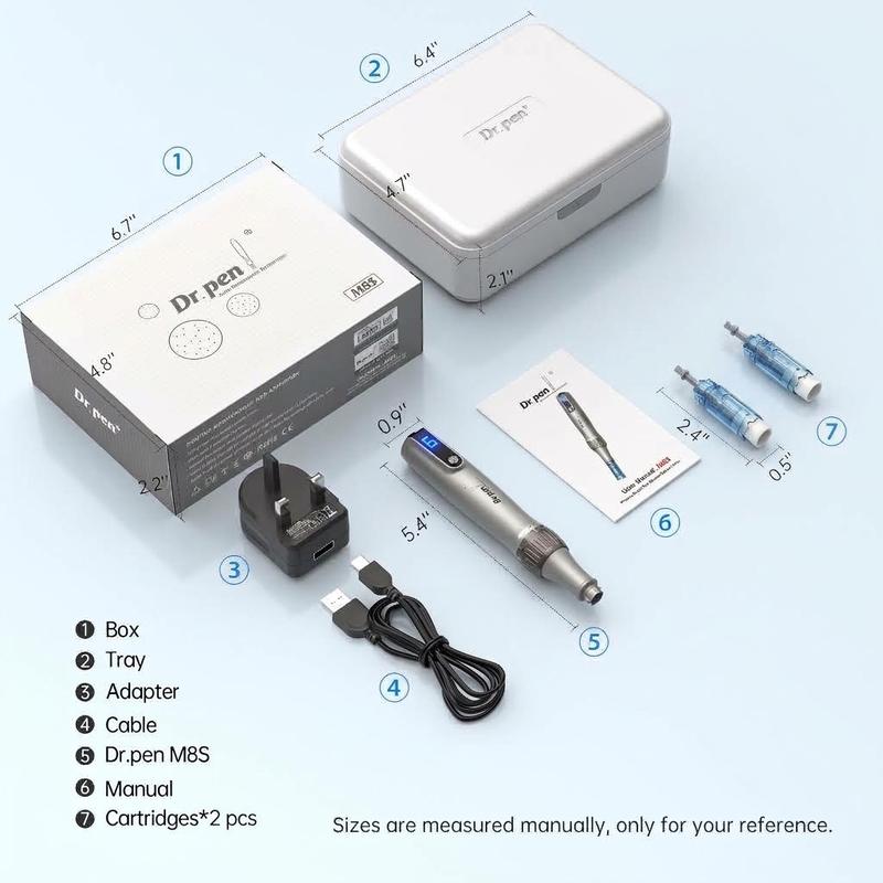 Dr.pen M8S Nano Microcrystal Skin Rejuvenation Pen, Rechargeable Device for Home Use with LED