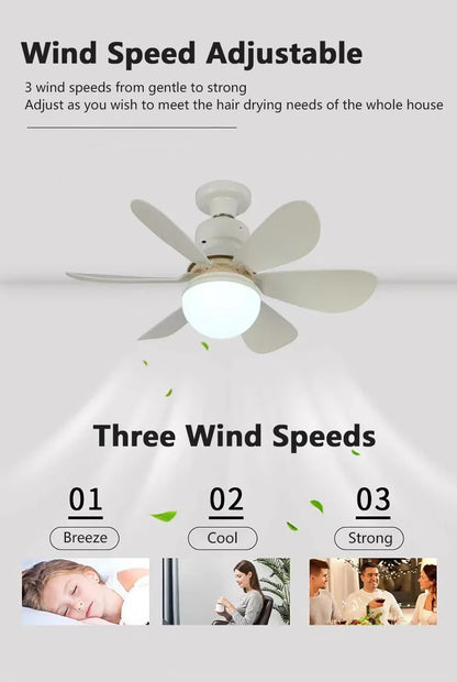 Silent Wind Speed Of 20.5/16.5in Remote Control Ceiling Fans Modern LED Fan Light With Adjustable Wind Speed In Three Levels.