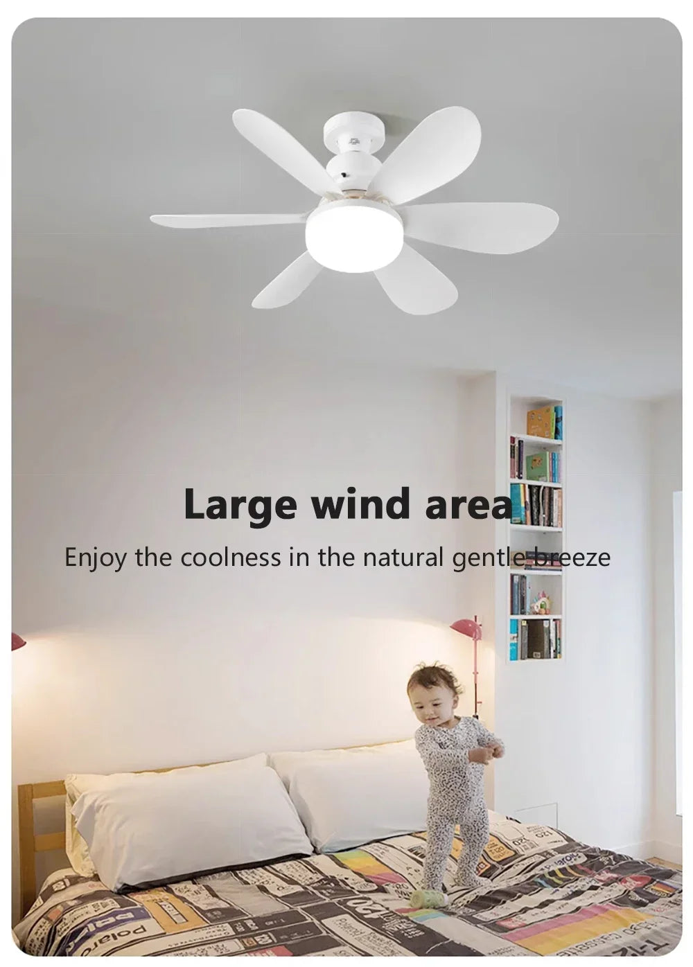 Silent Wind Speed Of 20.5/16.5in Remote Control Ceiling Fans Modern LED Fan Light With Adjustable Wind Speed In Three Levels.