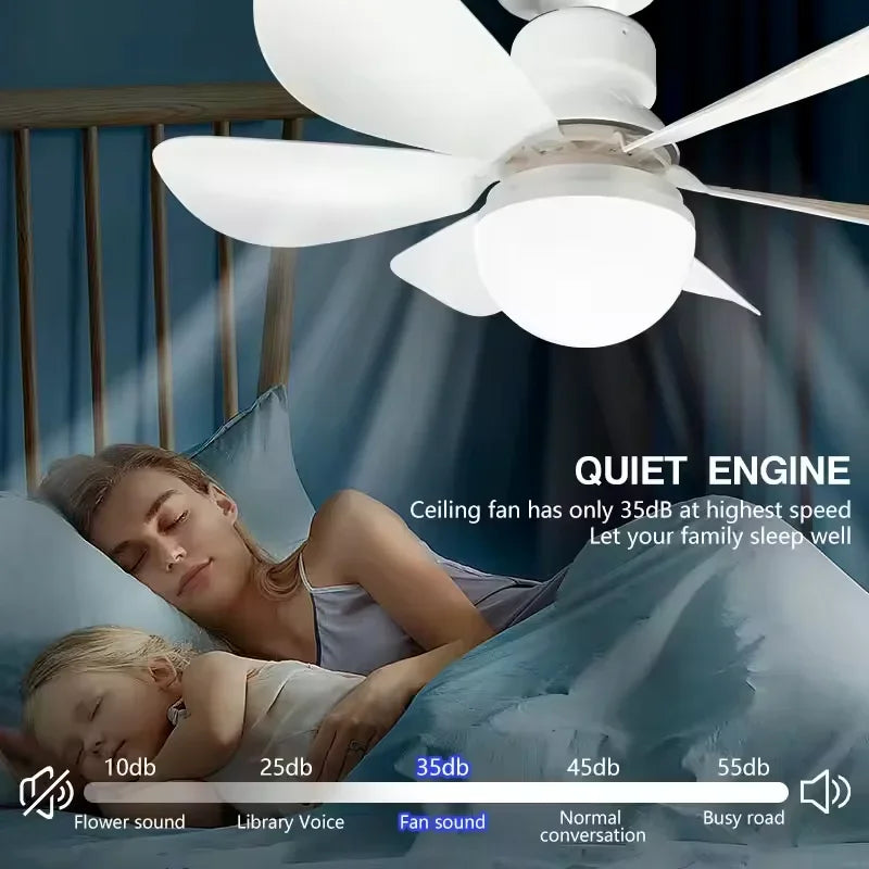 Silent Wind Speed Of 20.5/16.5in Remote Control Ceiling Fans Modern LED Fan Light With Adjustable Wind Speed In Three Levels.