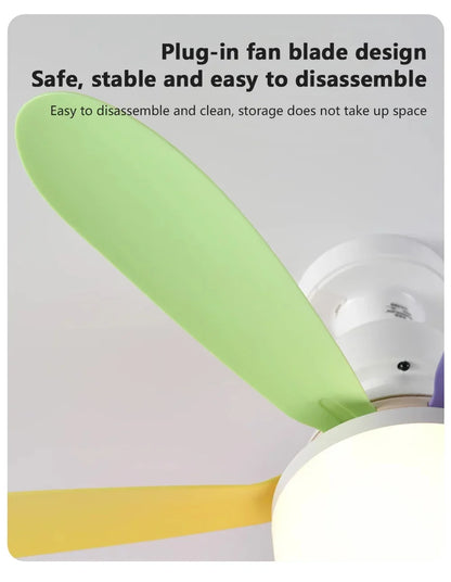 Silent Wind Speed Of 20.5/16.5in Remote Control Ceiling Fans Modern LED Fan Light With Adjustable Wind Speed In Three Levels.
