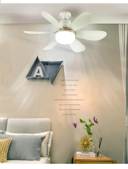 Silent Wind Speed Of 20.5/16.5in Remote Control Ceiling Fans Modern LED Fan Light With Adjustable Wind Speed In Three Levels.