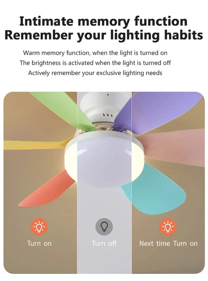 Silent Wind Speed Of 20.5/16.5in Remote Control Ceiling Fans Modern LED Fan Light With Adjustable Wind Speed In Three Levels.