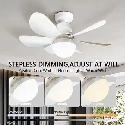 Silent Wind Speed Of 20.5/16.5in Remote Control Ceiling Fans Modern LED Fan Light With Adjustable Wind Speed In Three Levels.