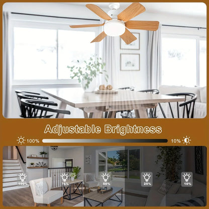 Silent Wind Speed Of 20.5/16.5in Remote Control Ceiling Fans Modern LED Fan Light With Adjustable Wind Speed In Three Levels.