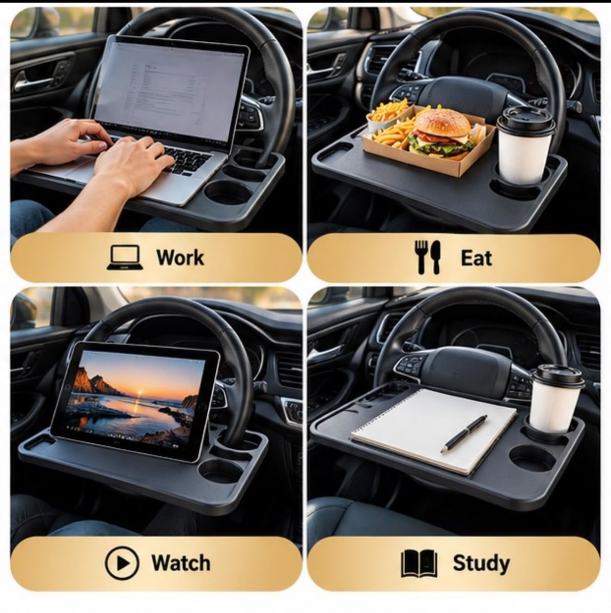 Steering Wheel Card Tray